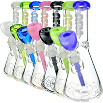 12" Chubbi Clear Colored Lip Beaker Bong by AFM Glass (Pack of 5 Asstd Colors) *Drop Ship* (MSRP $144.99)