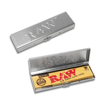 RAW - Metal Rolling Papers Case (1pc) - Assorted Designs (MSRP $19.99)