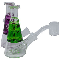 4" Glycerin Mini Beaker Water Pipe - with 14M Banger (MSRP $40.00)