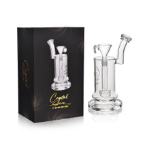 High Point Glass - Crystal Series 10.5" Low Profile Downstem Matrix Cylinder Water Pipe Box Set - with 14M Bowl (MSRP $100.00)