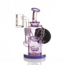 On Point Glass - Mini Rig Series - 5" Chronograph Matrix Recycler Water Pipe - with 14M Banger (MSRP $60.00)