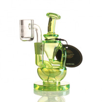 On Point Glass - Mini Rig Series - 5" Diamanta Glass Recycler Water Pipe - with 14M Banger (MSRP $60.00)