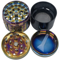 1.6" 4 Part Zinc Alloy USD Grinder - Rainbow (MSRP $12.00)