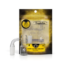 Honey Chamber Whirlwind 90° Standard Weld Yellow Line Quartz Banger by Honeybee Herb *Drop Ship* (MSRP $29.99)					