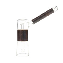 Connect - Wood Glass Bubbler Hand Pipe - Assorted (MSRP $60.00)