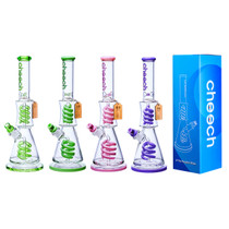 Cheech Glass - Spiral Perc Beaker Water Pipe - with 14M Bowl (MSRP $140.00)