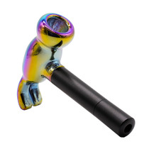 Cheech Glass - Metal Electroplated Glass Hammer Hand Pipe (MSRP $20.00)