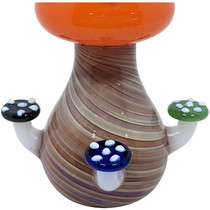 5" Fumed US Color Mushroom Water Pipe - with 14M Banger (MSRP $50.00)