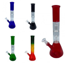 12" 2 Dome Color Net Beaker Water Pipe - with 14M Bowl (MSRP $20.00)