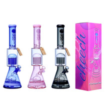 Cheech Glass - 18" Assorted Double Trouble Beaker Water Pipe - with 14M Bowl (MSRP $130.00)