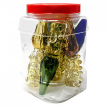 6" Assorted Pineapple Shape Hand Pipe - 7ct Jar (MSRP $20.00ea)