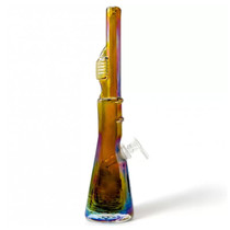 15" Shot Gun Soft Glass Water Pipe - with 14M Bowl (MSRP $50.00)