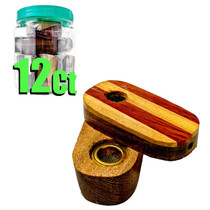 Assorted Design Wood Twist Hand Pipe - 12ct Jar (MSRP $5.00ea)