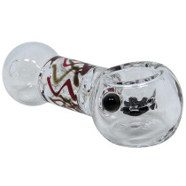 3.7" Clear Zig Zag Spoon Hand Pipe (MSRP $25.00)