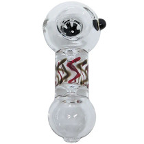 3.7" Clear Zig Zag Spoon Hand Pipe (MSRP $25.00)