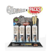 GLONES x PACKS King Sized Glass Tip Cones 2ct (Box of 12) *Drop Ship* (MSRP $3.99 Each)