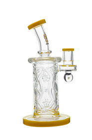 Calibear - Fancy Opal Design Recycler Rig Water Pipe - with 14M Bowl (MSRP $100.00)