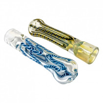 2.5" Premium Hand Pipe and Chillum with LED Stand - Display of 100 (MSRP $5.00ea)