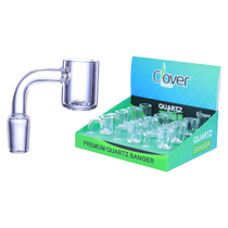 Clover Glass - Quartz Banger 14M 90 Degree - Display of 12 (MSRP $5.00ea)