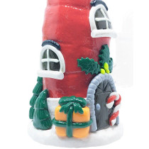 7" Clay Xmas House Banger Hanger Water Pipe - with 14M Banger (MSRP $50.00)
