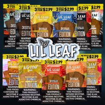 Lil Leaf - Tobacco Wraps (3ct) - Pre-Priced - Box of 10 (MSRP $2.99ea)