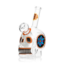 Hemper - 6.1" Dia De Los Muertos Skull Water Pipe Box Set - with 14M Bowl (MSRP $60.00)