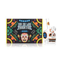 Hemper - 6.1" Dia De Los Muertos Skull Water Pipe Box Set - with 14M Bowl (MSRP $60.00)