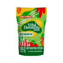 Kratom Extract Powder Capsules by Vital Elements 300ct *Drop Ship* (MSRP $34.99)
