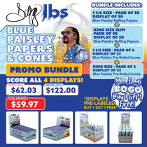 Dogg Lbs - Blue Paisley Rolling Papers & Pre-Rolled Cones Promo Bundle