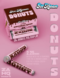Ice Kream - THCa Donuts Resin Pre-Roll 2.25g - 1ct - Display of 20 (MSRP $8.00ea)
