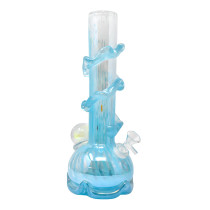 12" Ball with Crown and Ruffle Assorted Soft Glass Water Pipe - with 14M Bowl (MSRP $40.00)
