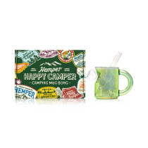 Hemper - Happy Camper Mug Water Pipe - With 14M bowl & 4mm Banger (MSRP $60.00)