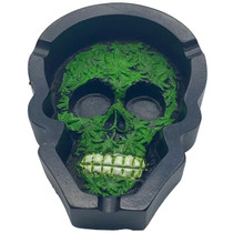 Resin Ash Tray Flower Skull - Display of 6 (MSRP $6.00ea)