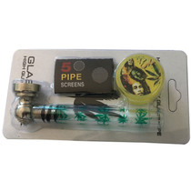 3.7" Metal Hitter Pipe Grinder Set - Display of 12 (MSRP $5.00ea)