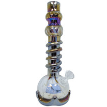 11" Crown Bottom Double Bubble Ring Neck Assorted Soft Glass - with 14M Bowl (MSRP $40.00)