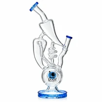 Lookah - 13.5" Spiral with 2 Drum Perc Recycler Water Pipe - Assorted - with 14M Bowl (MSRP $140.00)