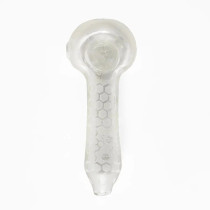 Honeycomb Frosted Glass Hand Pipe (MSRP $12.00) 