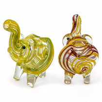 3" Assorted Mini Elephant Hand Pipe - 2 Pack (MSRP $16.5)