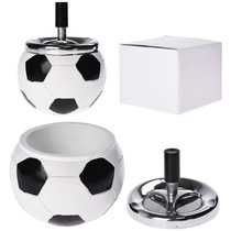 5.4" Resin Football Soccer Ash Tray With Push Down Top (MSRP $25.00)