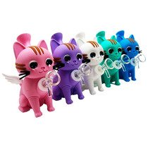 5.7" Silicone Assorted Fairy Kitty Water Pipe - with 14M Bowl (MSRP $30.00)
