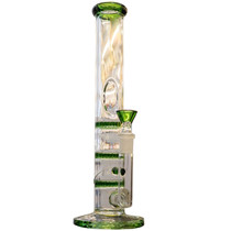 11.5" Assorted Color Triple Honey Comb Straight Pipe Water Pipe  - with 14M Bowl (MSRP $60.00)