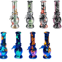 6" Soda Lime Mini Bubble GOR Water Pipe - UV Metallic Print (MSRP $15.00)