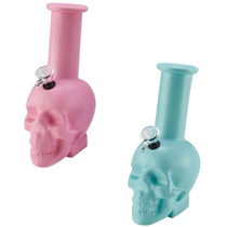 6" Soda Lime Mini Skull GOR Water Pipe - Pastel (MSRP $15.00)