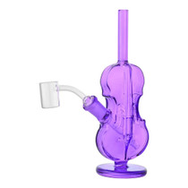 7.5" Assorted Color Violin Water Pipe - with 14M Banger (MSRP $35.00)