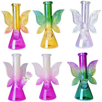 9" Electo Plated Tricolor Fairy Beaker Water Pipe - with 14M Bowl & 4mm Banger (MSRP $65.00)