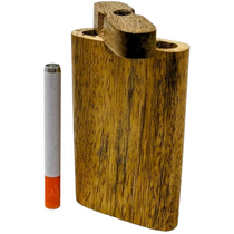 4" Acacia Wood Dug Out With Metal Bat (MSRP $6.00)