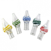 2.5" Dual Color Swirl Lightbulb Chillum Hand Pipe - 6 Pack (MSRP $5.00ea)