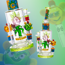 Cheech Glass - 13.5" Sunflower Stoner Vibes Water Pipe Set - with 14M Bowl & 4mm Banger (MSRP $130.00)