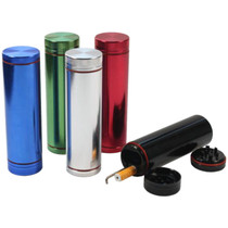4.3" Metal Assorted Colors Tube Dugout w Ceramic Hitter Grinder n Poker (MSRP $15.00)
