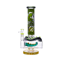 Cheech Glass - 14" Inline Tenticle Water Pipe - with 14M Bowl & 4mm Banger (MSRP $140.00)